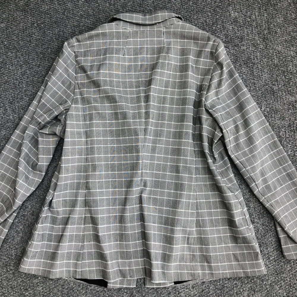 Lane Bryant the Bryant blazer single button plaid blazer size 20